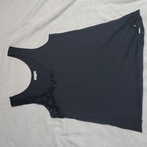 Silence+Noise beaded ragged edge tank